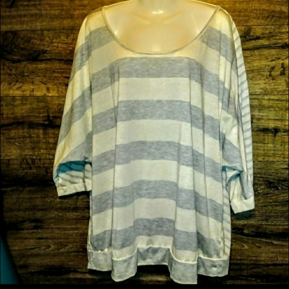 Torrid Top Size 3X Knit Stripe Dolman EUC - Picture 3 of 10